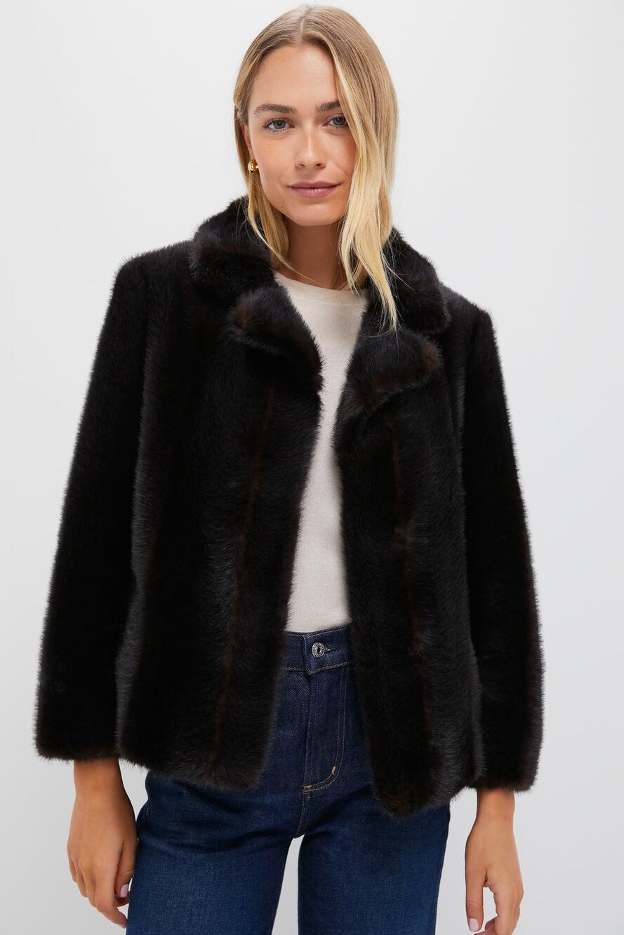 TUCKERNUCK Faux Fur Cropped Carmella Coat Size M NWT Retail $298